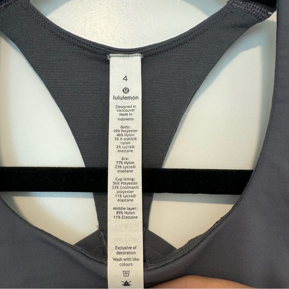 BNWOT Lululemon Sports Bra - size 4 - Picture 7 of 7
